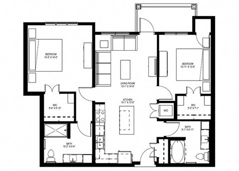 2 Bedroom Floor Plan
